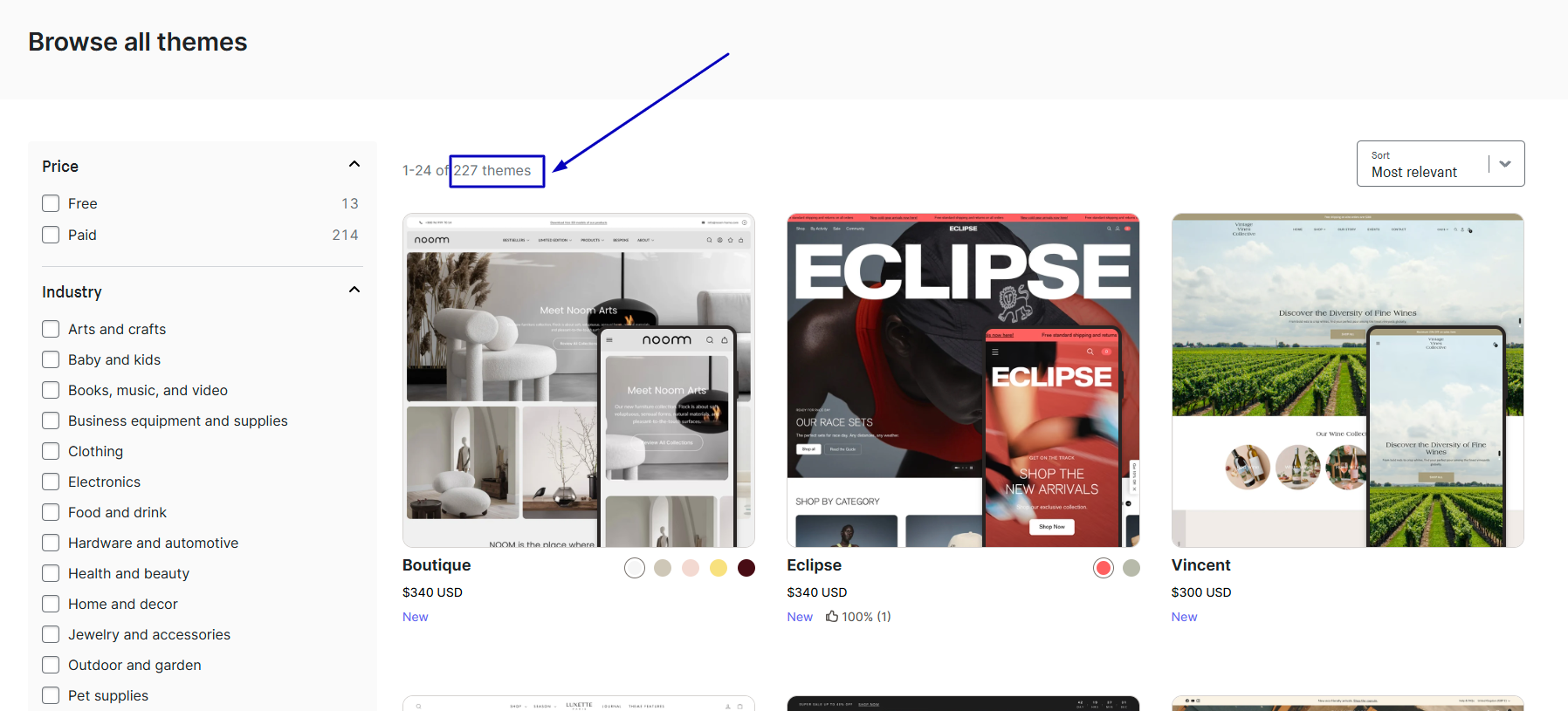 Shopify themes